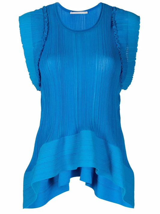 Two-Tone Fine-Ribbed Top
