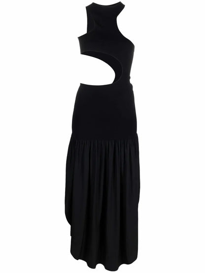 Cut-Out Sleeveless Asymmetric Dress