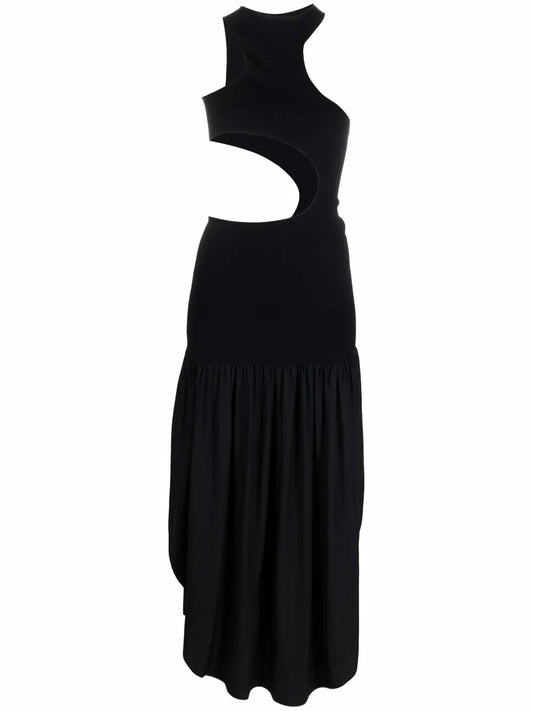 Cut-Out Sleeveless Asymmetric Dress