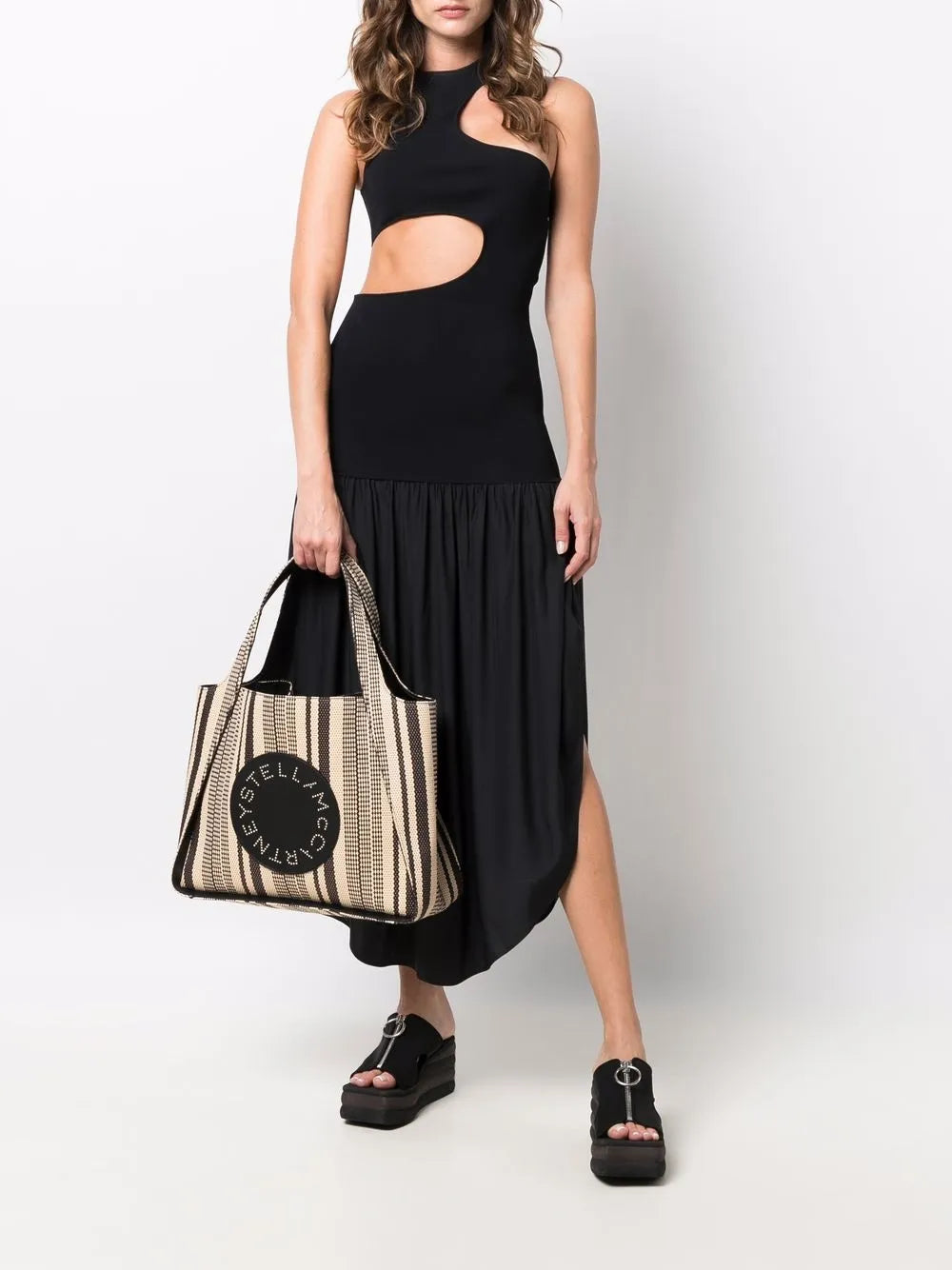 Cut-Out Sleeveless Asymmetric Dress