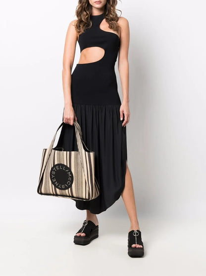 Cut-Out Sleeveless Asymmetric Dress