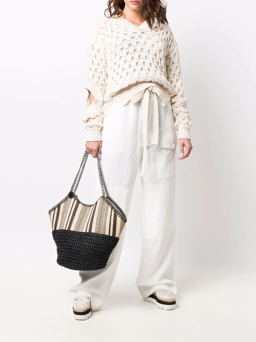Flap Pockets Straight-Leg Trousers