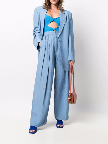 High-Waist Tailored Trousers