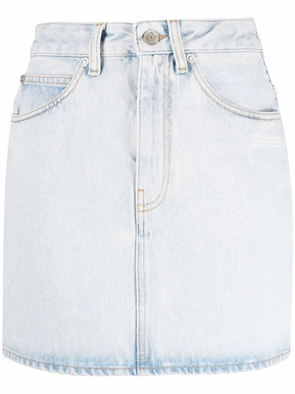 Logo-Print Denim Skirt