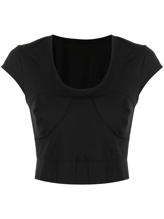 Scoop-Neck Cropped Top