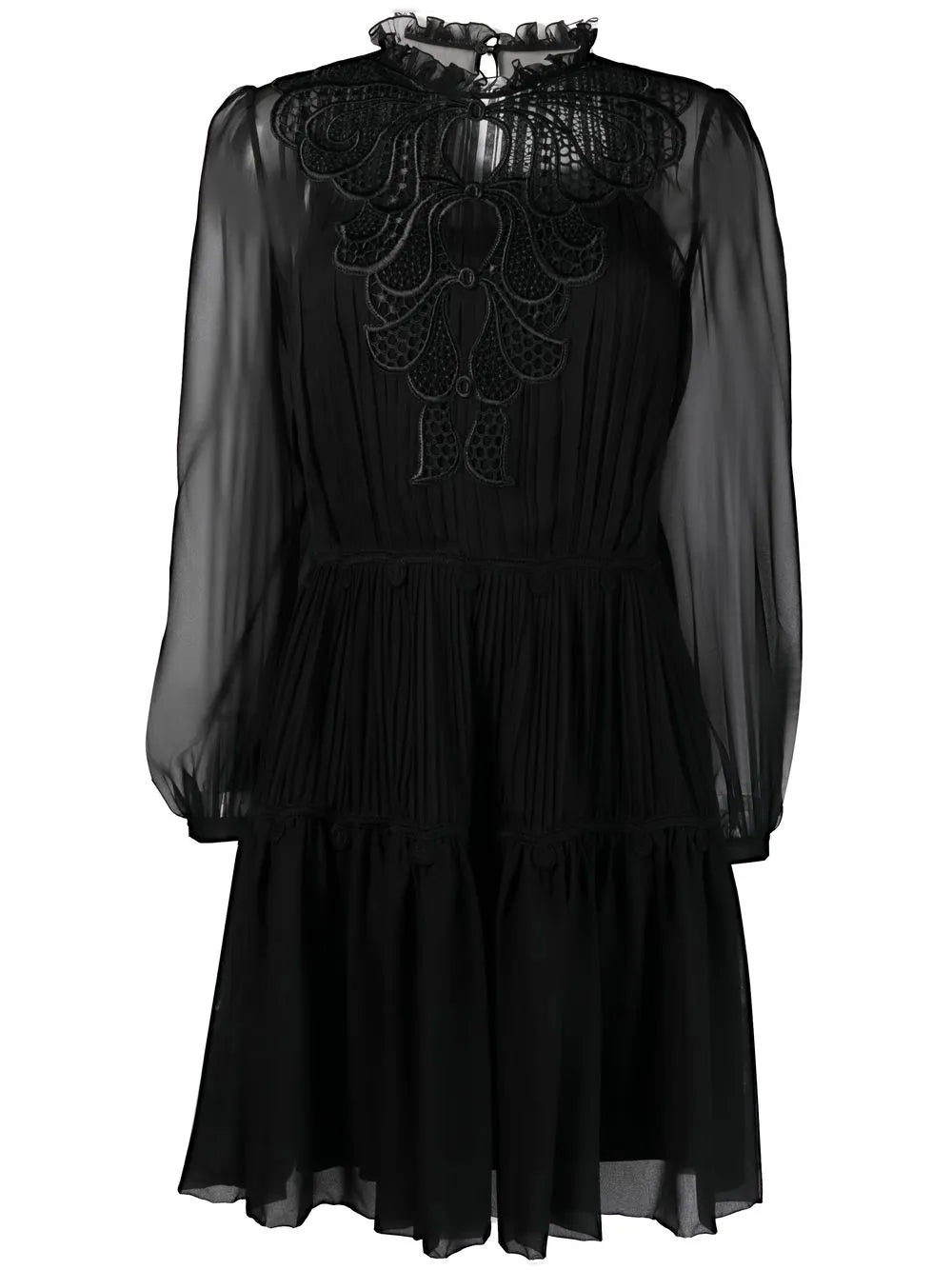 Sheer Lace Detail Dress