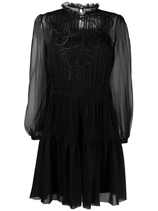 Sheer Lace Detail Dress