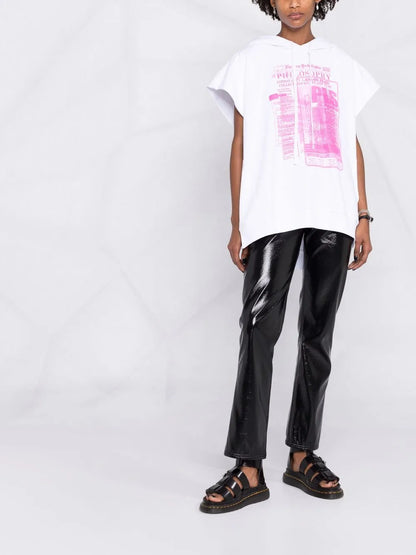 Logo-Print Sleeveless Hoodie