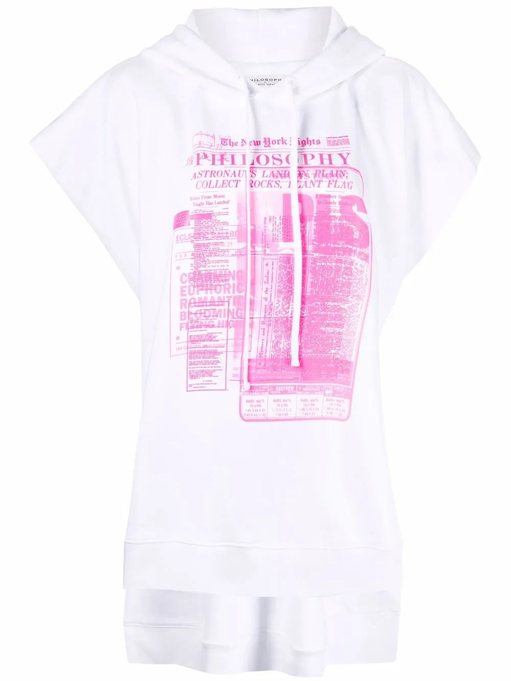 Logo-Print Sleeveless Hoodie