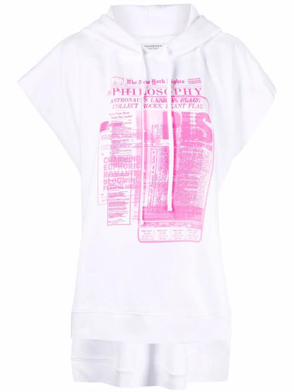 Logo-Print Sleeveless Hoodie