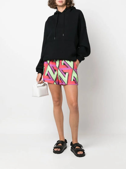 Abstract-Print Shorts