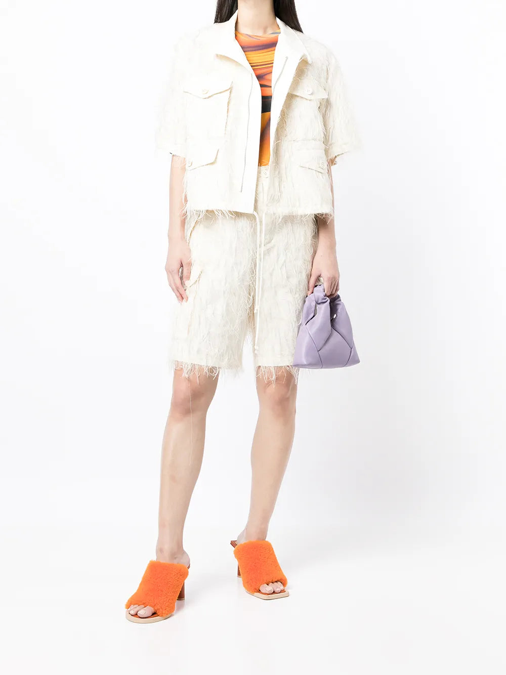 Fringed Cargo Shorts
