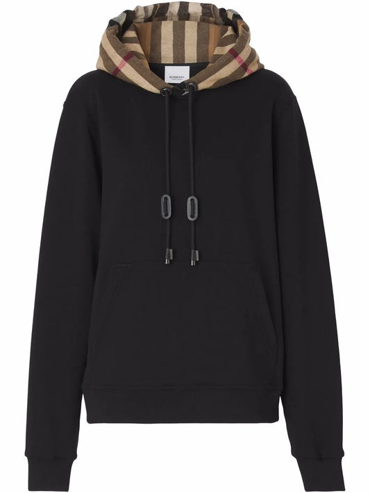 Vintage-Check Cotton Hoodie