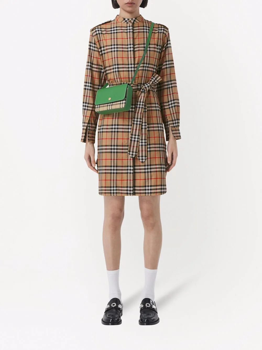 Vintage Check Shirt Dress
