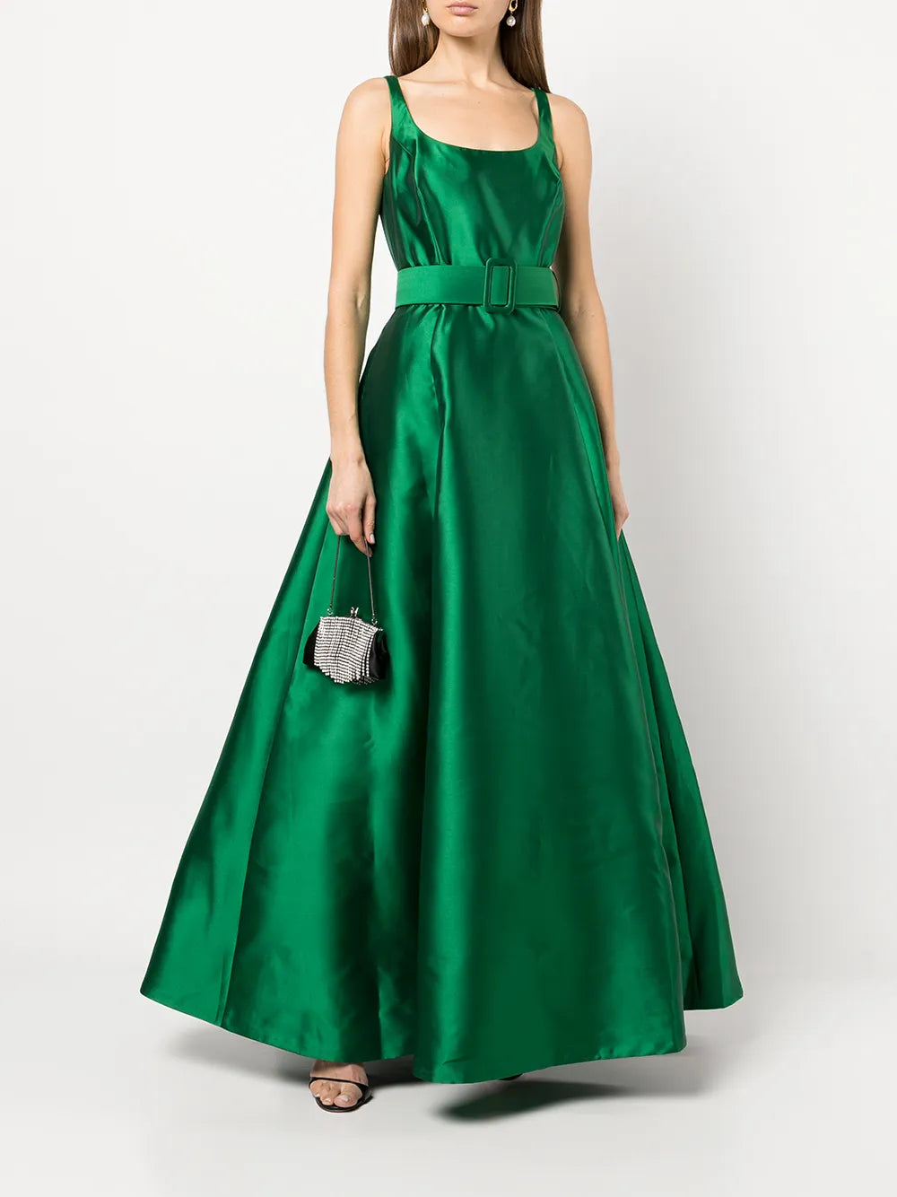 Kruse Empire-Line Belted Gown