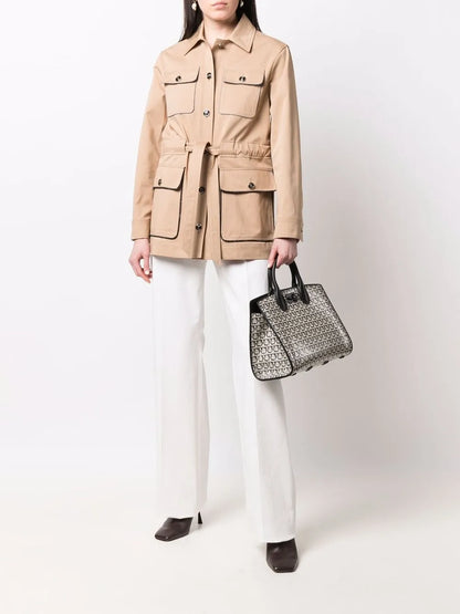 Pocket-Detail Belted Jacket