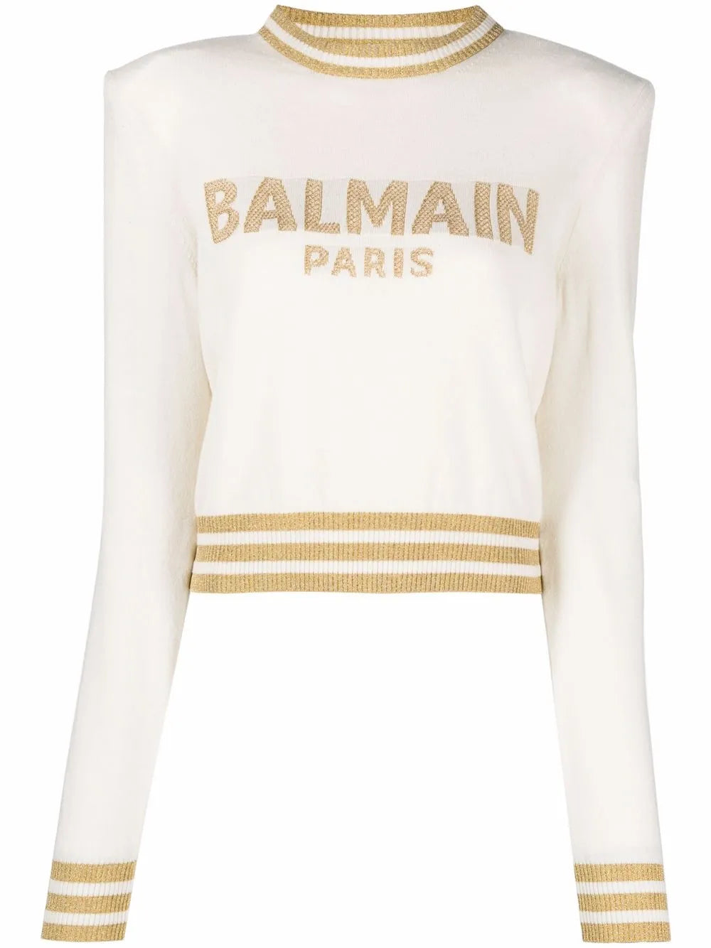 Logo-Intarsia Cropped Jumper