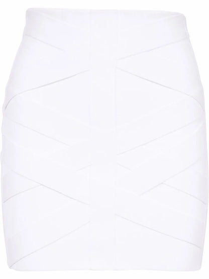 High-Waisted Panelled Mini Skirt