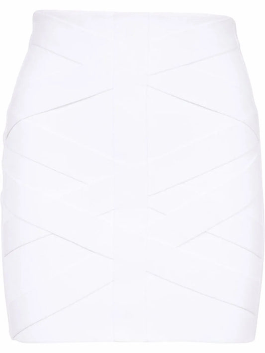 High-Waisted Panelled Mini Skirt