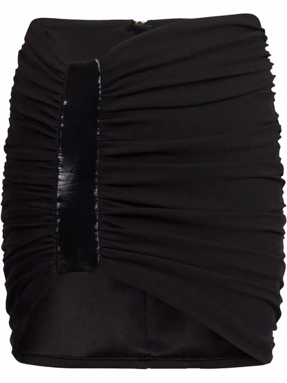 High-Waisted Gathered Skirt