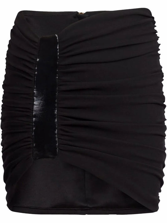 High-Waisted Gathered Skirt