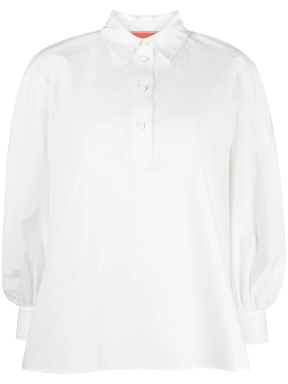 Poet-Sleeve Poplin Blouse
