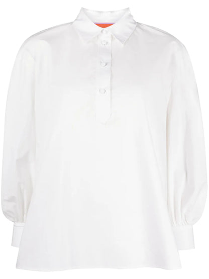 Poet-Sleeve Poplin Blouse
