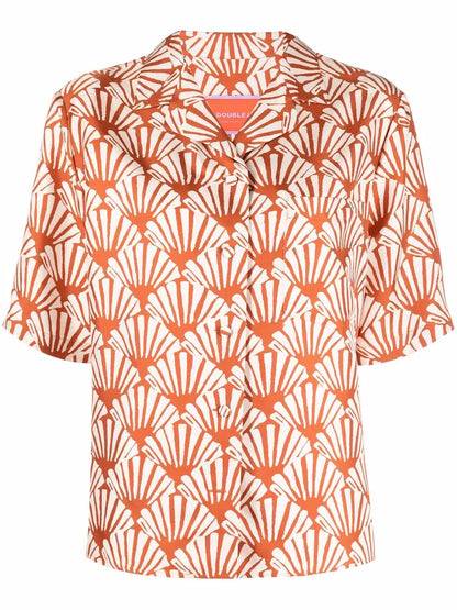 Shell-Print Short-Sleeve Shirt