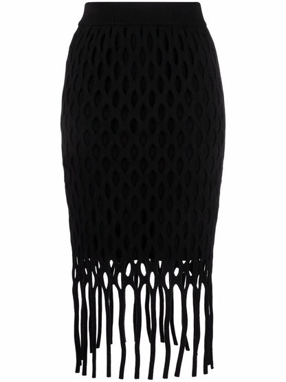 Macramé Fringed Skirt