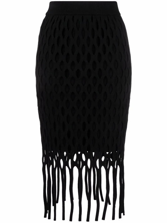 Macramé Fringed Skirt