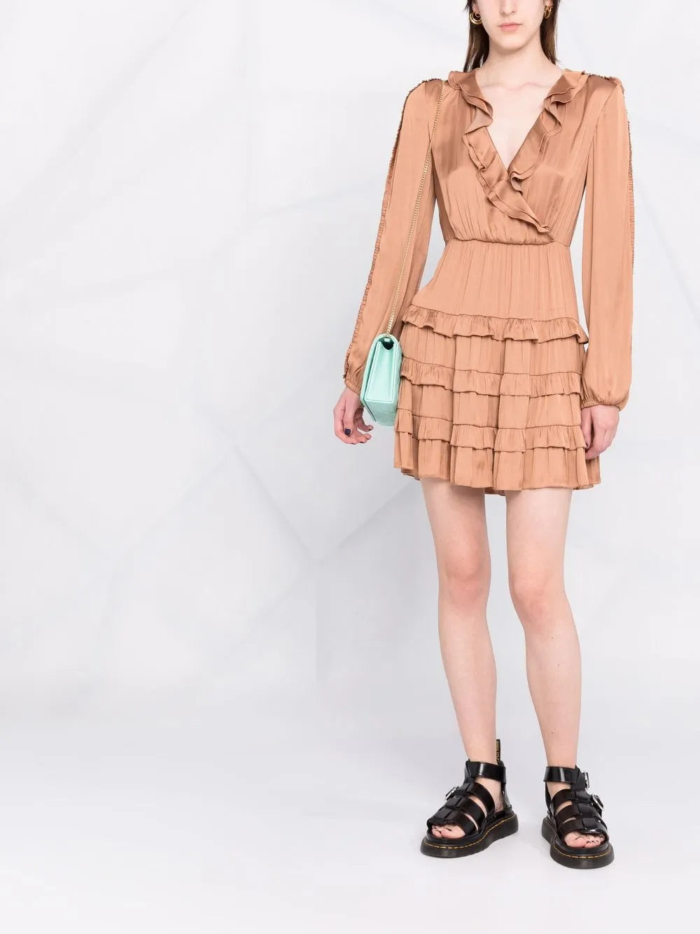 Ruffle Detail Mini Dress