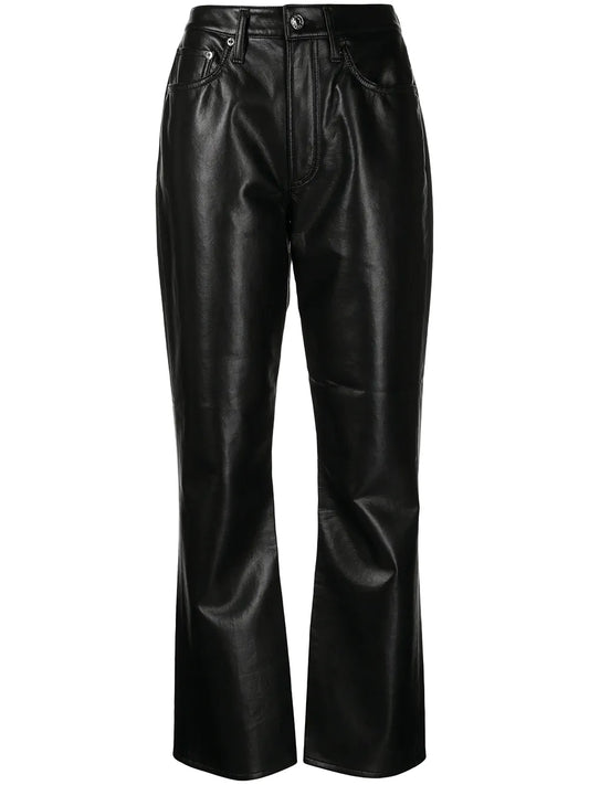 High-Waisted Flared Trousers