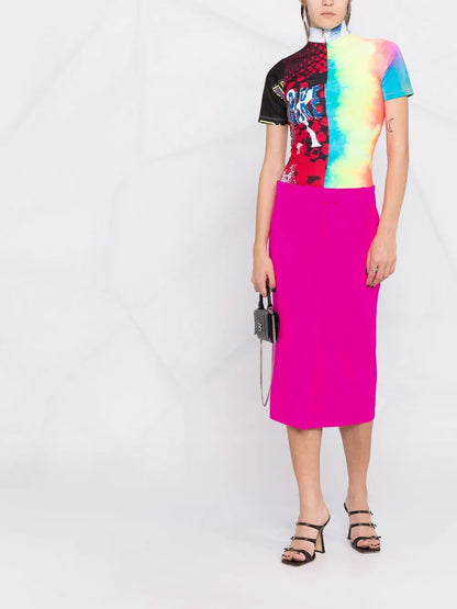 Slit-Detail Pencil Skirt