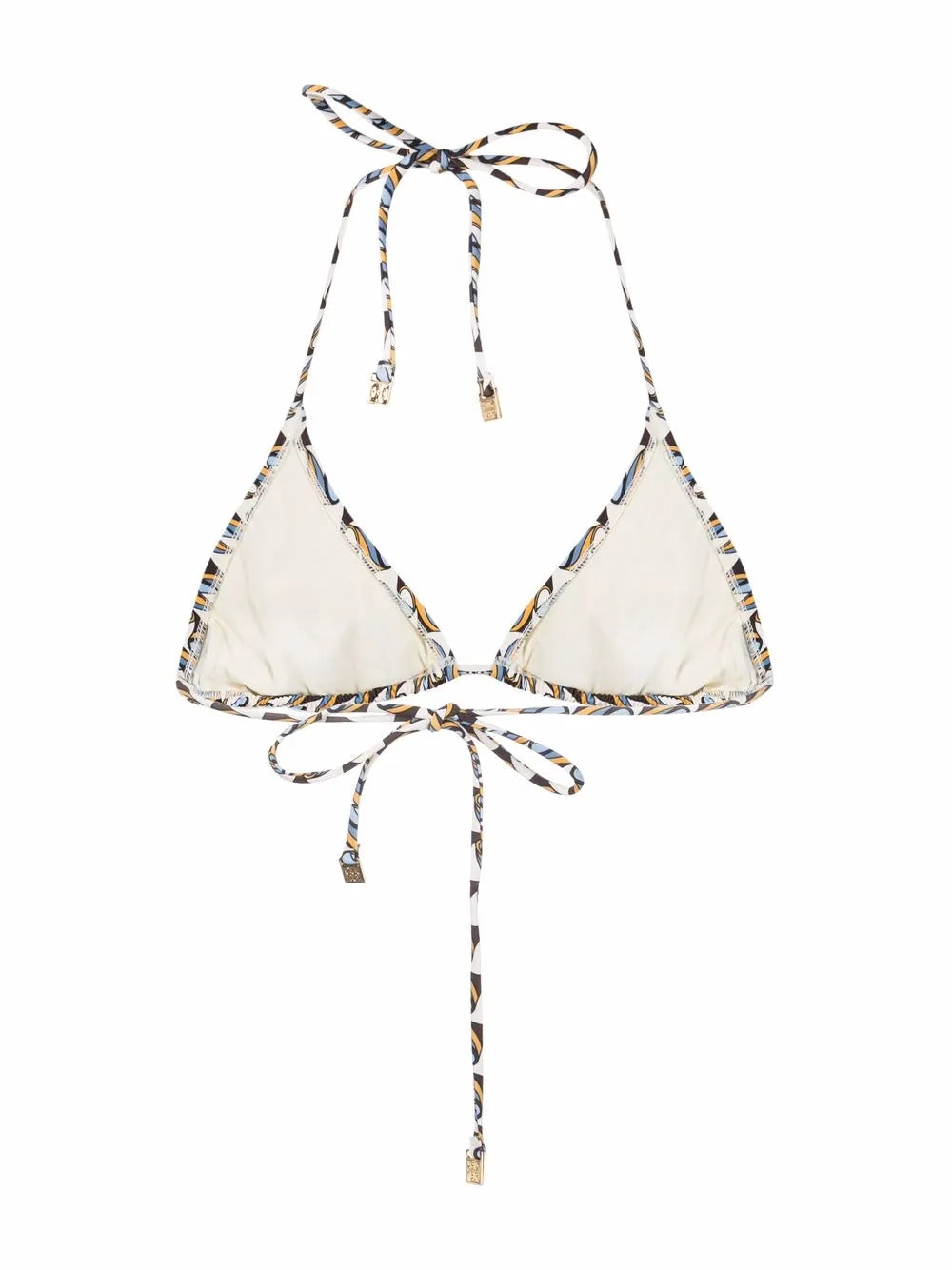 Wave-Print Bikini Top