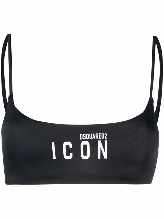 Icon-Print Bikini Top