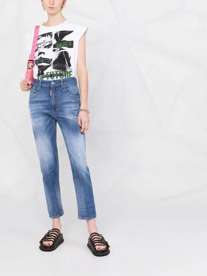 High-Rise Cropped Jeans