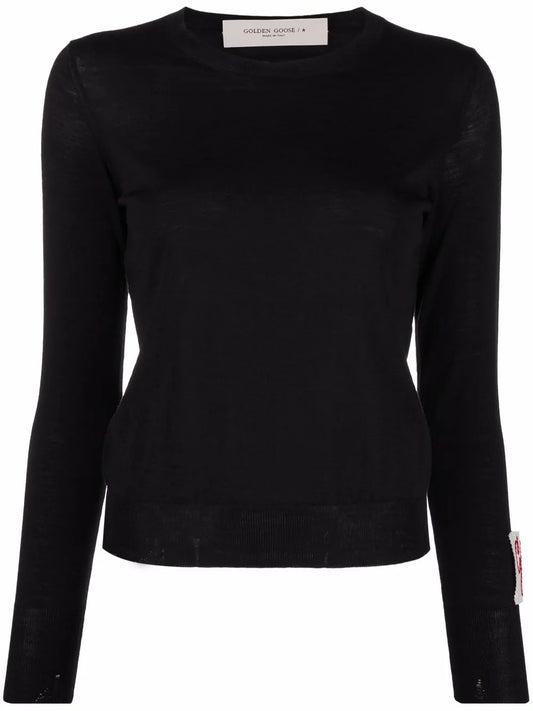Logo-Patch Wool Jumper