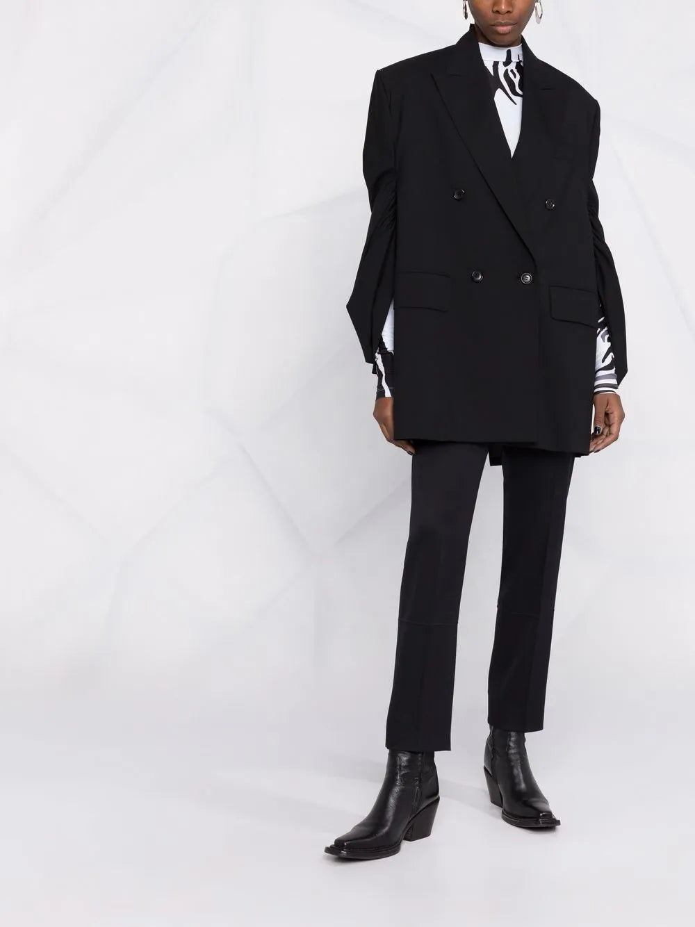 White-Stitch Tailored Trousers
