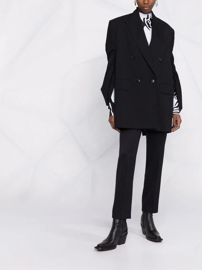 White-Stitch Tailored Trousers