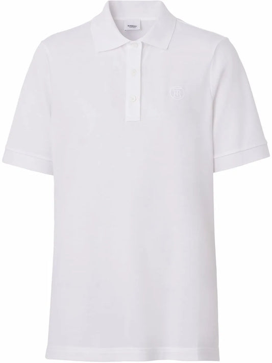 Tb Monogram Cotton Polo Shirt