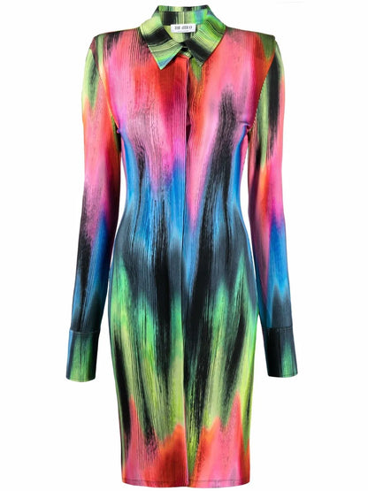 Graphic-Print Shirtdress