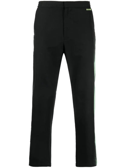 Side-Stripe Straight-Leg Trousers