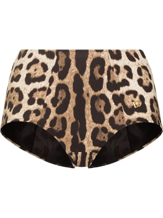 Leopard-Print Bikini Bottoms