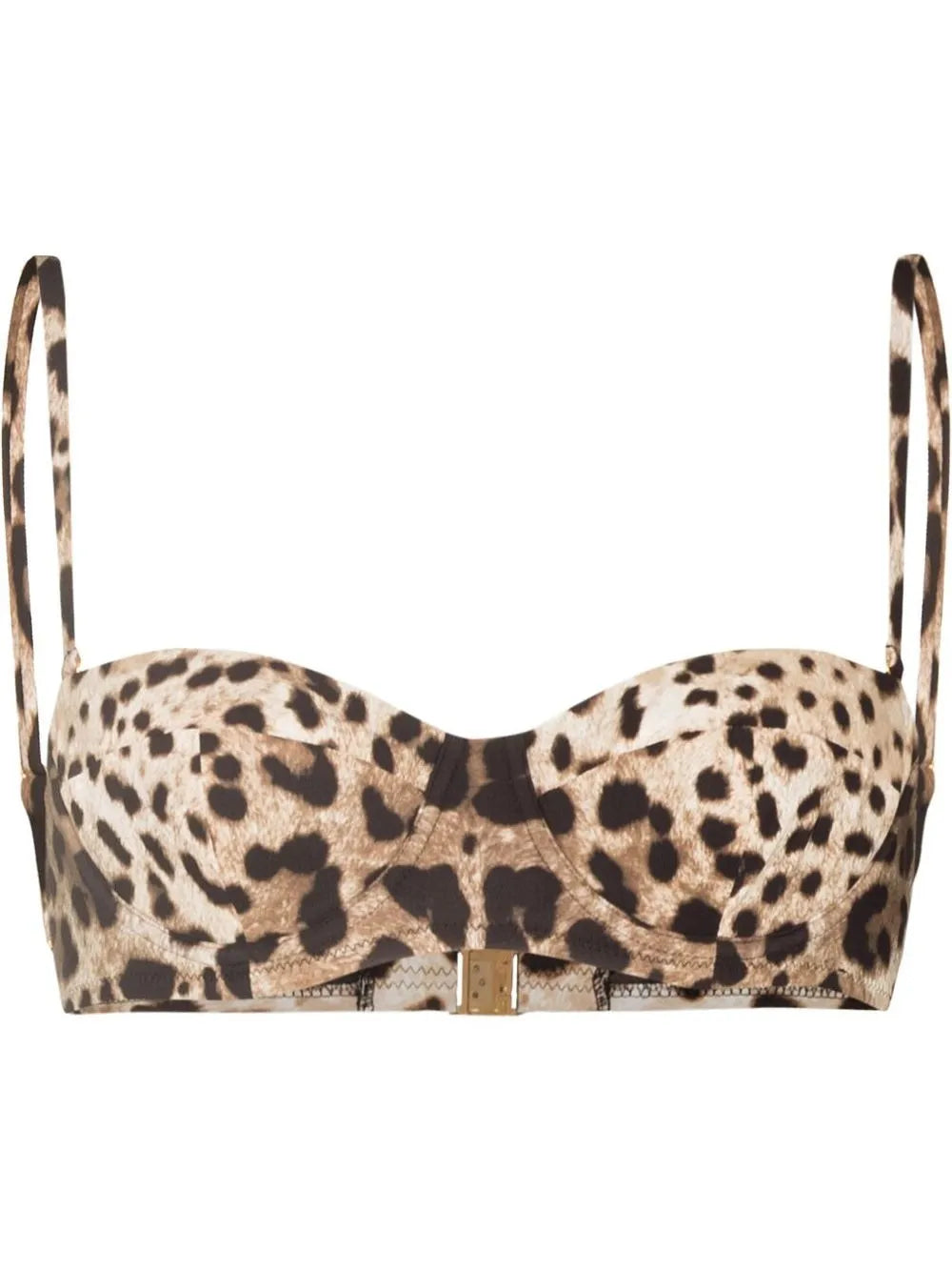 Leopard-Print Bikini Top