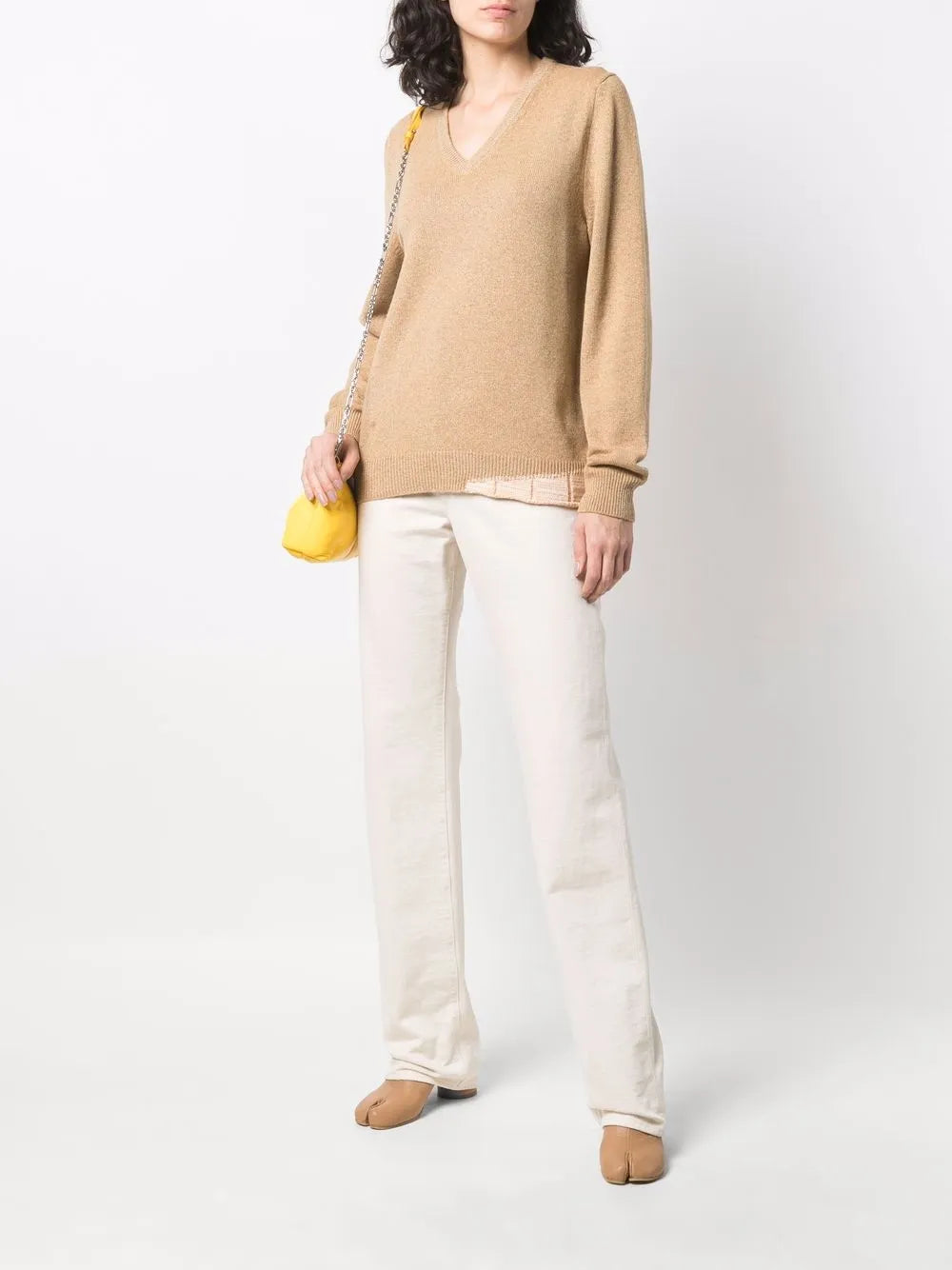 Knitted V-Neck Jumper