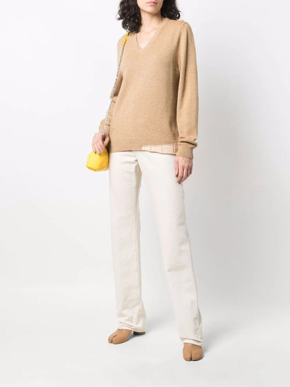 Knitted V-Neck Jumper