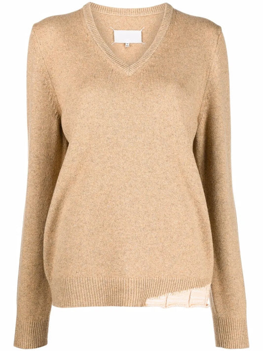 Knitted V-Neck Jumper