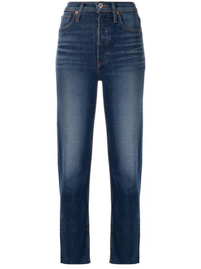 Stove Pipe High-Rise Jeans