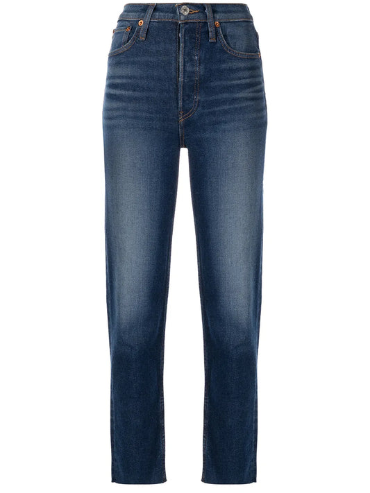 Stove Pipe High-Rise Jeans
