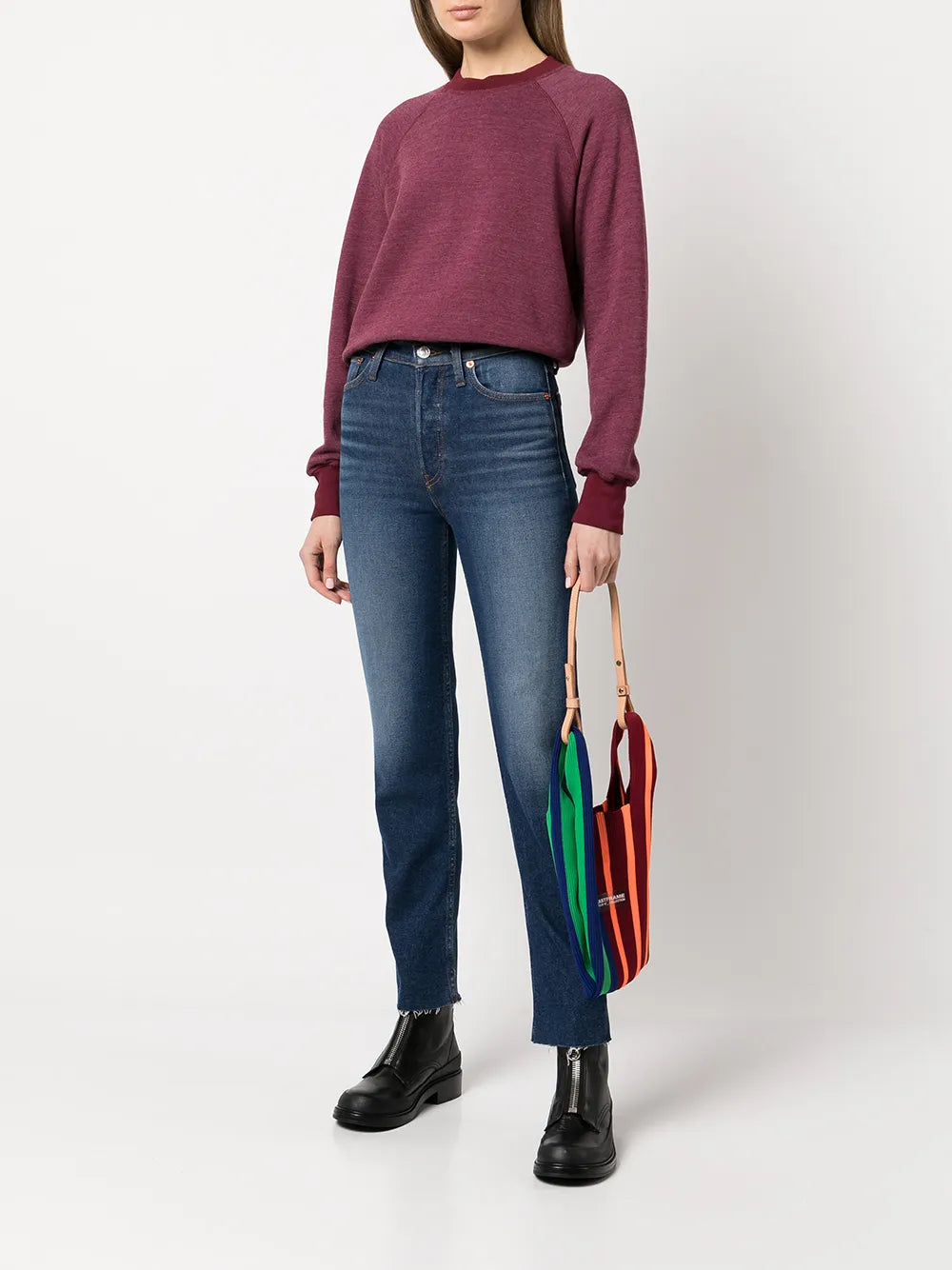 Stove Pipe High-Rise Jeans